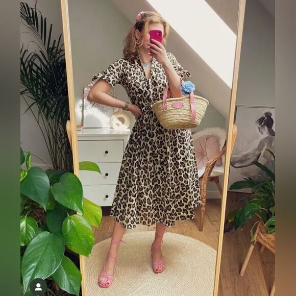 ZARA ANIMAL PRINT SHIRT DRESS ZW COLLECTION - Picture 6 of 10